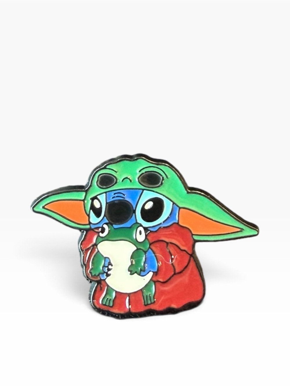 Stitch x Baby Yoda Grogu Costume Enamel Pin
